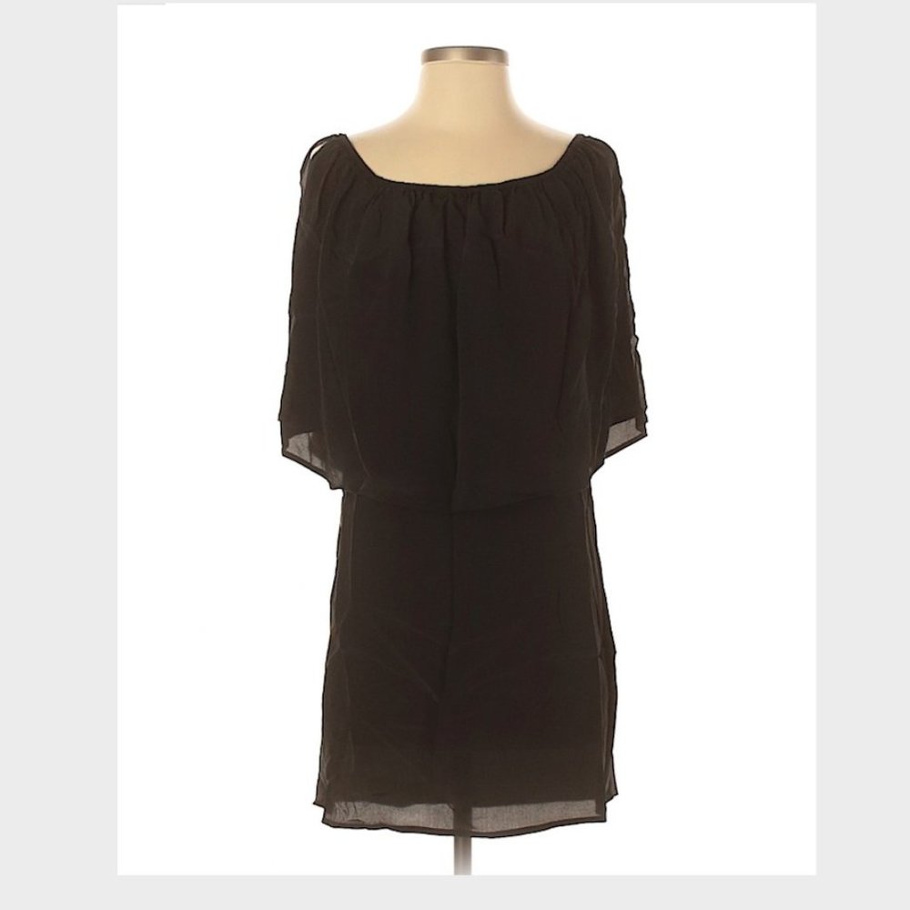 Indah Silk Little Black Mini Dress